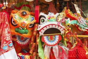 Chinese New Year lion dance costume