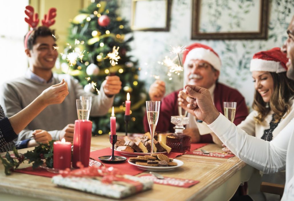 Christmas dinner with friends and family