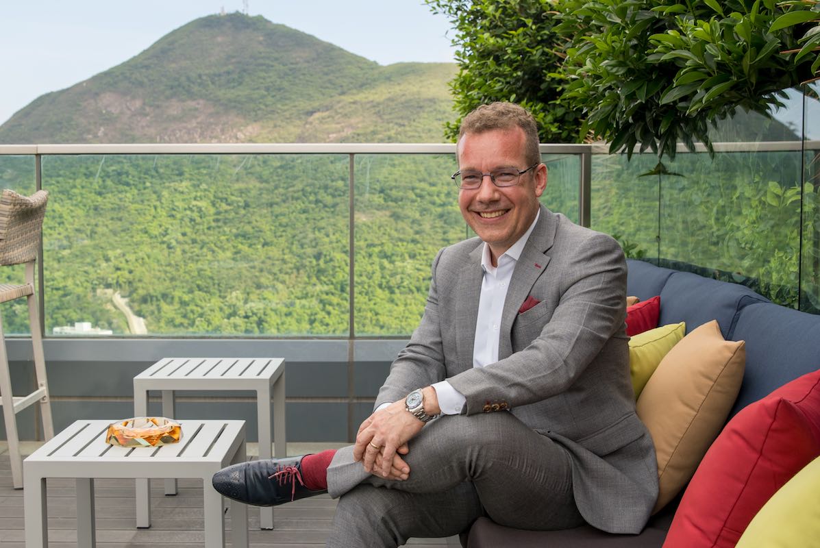 Thierry Dubois at LUOXO private members' club roof