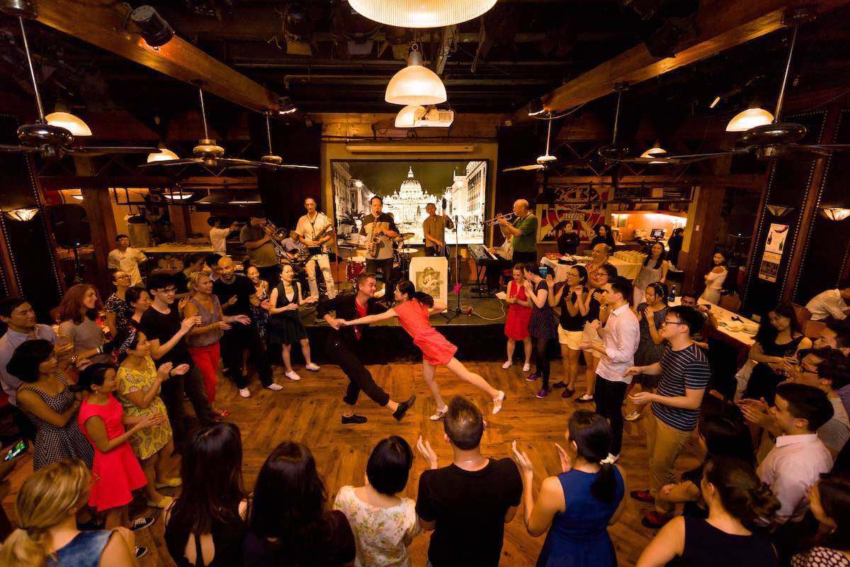 Lindy Hop social dancing at Hong Kong Swings