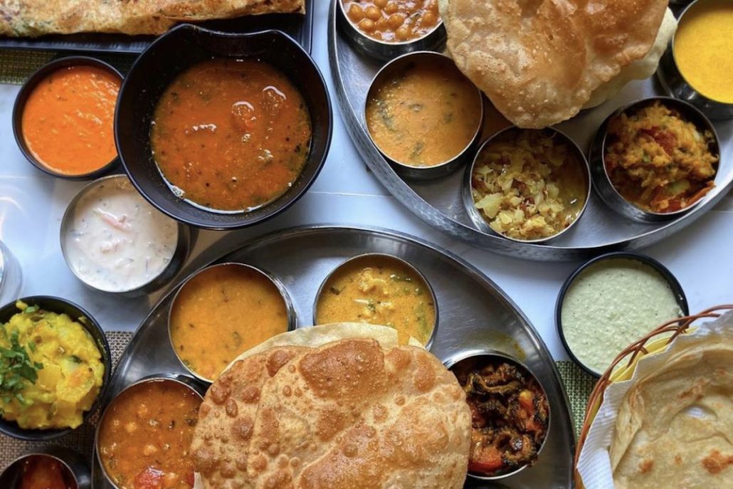 Woodlands vegetarian restaurant thali
